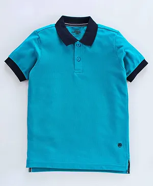 Under Fourteen Only Half Sleeves Polo Tee - Light Blue