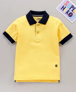 Under Fourteen Only Half Sleeves Polo Tee - Yellow