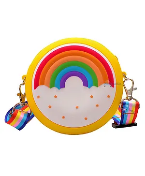 FunBlast Round Rainbow Themed Sling Bag - Multicolour