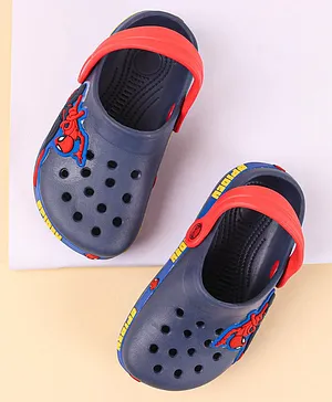 Spider Man Clogs With Back Strap - Blue