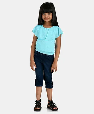 Peppermint Cap Sleeves Plain Top - Sea Green