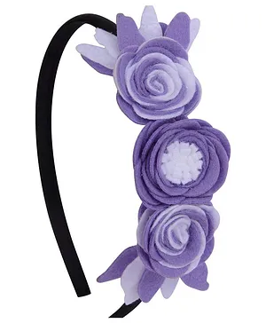 Aye Candy Flower Detailing Hair Band - Purple