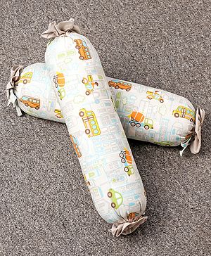 Babyhug Bolster Set of 2 Vehicle Print - Multicolor