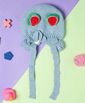 Baby Moo Watermelon Patch Tie Knot Cap - Blue