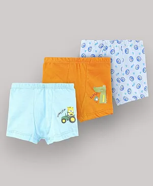 Chicita Boxers Animal Print Pack of 3 - Orange Sky Turquoise
