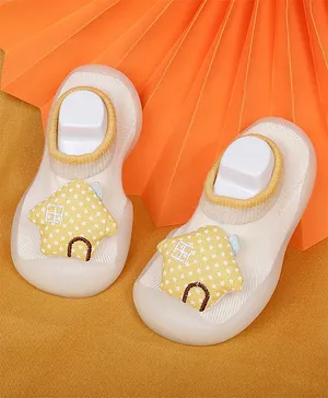 Baby Moo Happy Home Design Slip On Shoes - Beige