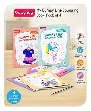 Babyhug My Bumpy Line Colouring Books Pack of 4 - English