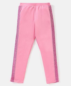 Pine Kids Organic Cotton And Biowash Ankle Length Legging - Pink