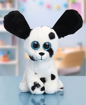 Babyhug Baby Black and White Puppy Soft Toy- Height 20 cm