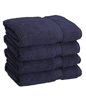SWHF Chic Home Cotton & 600 GSM Hand Towel Set of 5 - Navy Blue
