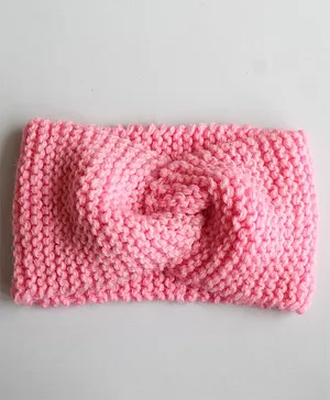 Woonie Twisted Handmade Woollen Headband - Pink