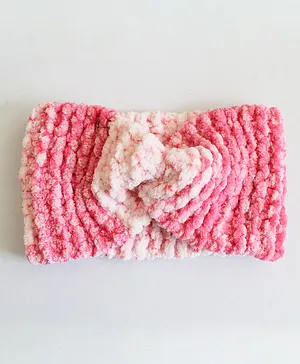 Woonie Twisted Handmade Woollen Headband - Light Pink