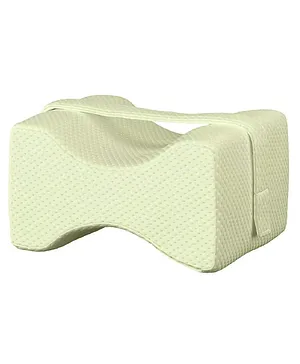 Fun Homes Memory Foam Orthopedic Knee Support Leg Rest Pillow - White