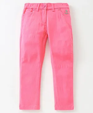 Jus Cubs Comfortable Solid Lycra Trousers - Pink