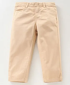 Jus Cubs Full Length Cotton Trousers Bio Washed - Cream