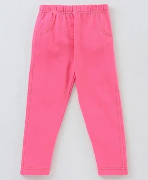 Jus Cubs Full Length Jeggings Denim Effect Lycra - Pink
