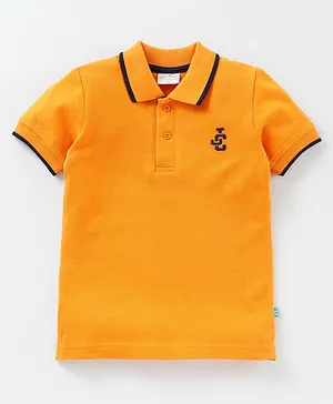 Jus Cubs Half Sleeves Solid Colour Polo Tee - Yellow