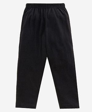 Kiddopanti Full Length Solid Pants - Black