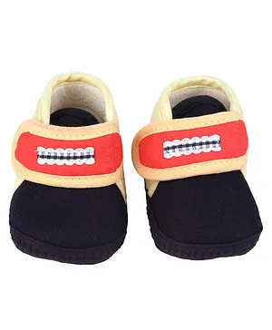 Spiky Cotton Anti Skid Line Booties - Blue and Peach