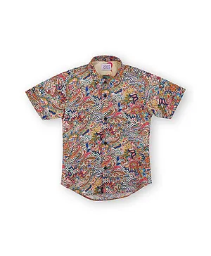 KOOCHI POOCHI Half Sleeves Paisley Print Shirt - Multi Colour