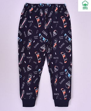 Kiwi Full Length Skateboard Print Unisex Lounge Pants - Blue
