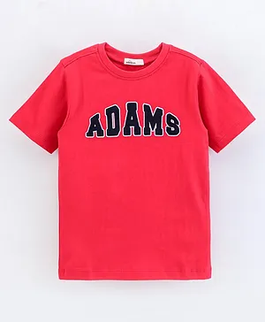 Adams Kids Half Sleeves Solid Tee - Red