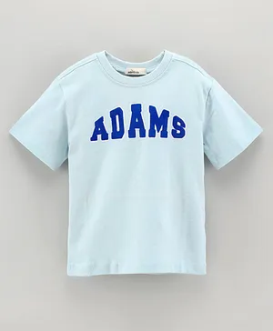 Adams Kids Half Sleeves Brand Name Print Tee - Sky Blue
