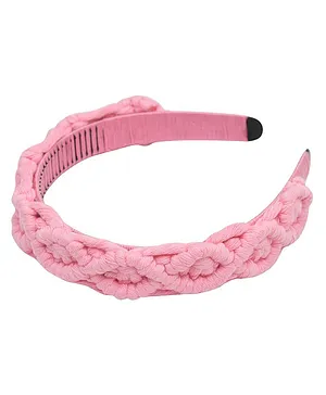 Funkrafts Braided Macrame Hair Band - Pink