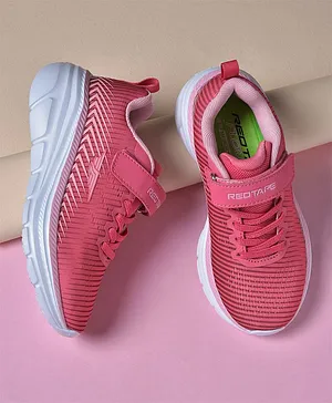Red Tape Velcro Closure Walking Shoes - Pink