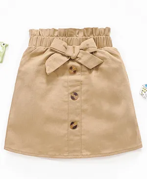 Kookie Kids Knee Length Skirts - Brown