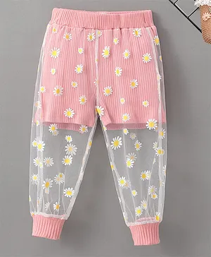 Kookie Kids Full Length All Over Printed Lounge Pant - Pink