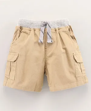 Simply Md Thigh Shorts With Drawstring -  Khaki