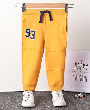 Babyhug Full Length Loungepants Numerical Print - Yellow