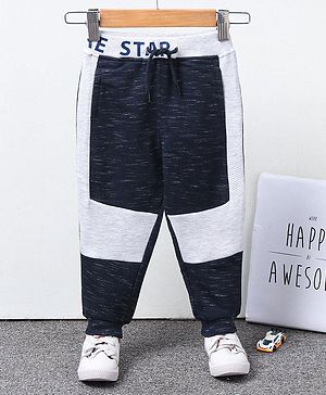 Babyhug Full Length Loungepants Text Print - Navy Blue