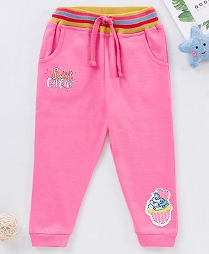 Babyhug Full Length Lounge Pants - Pink