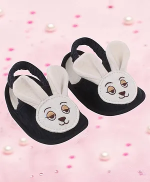 Coco Candy Bunny Design Booties - Navy Blue