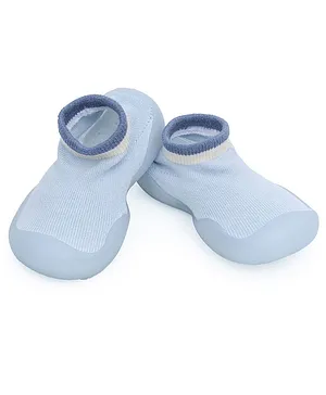 Mi Arcus Comfy Solid Cotton Rib Shoe  - Blue