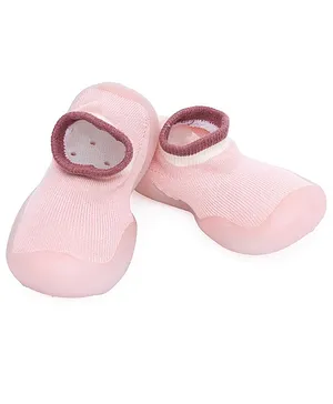 Mi Arcus Comfy Solid Cotton Rib Shoe  - Pink