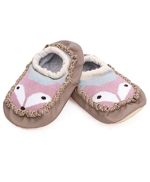 Mi Arcus Baby Girl Comfy Rib Placement Printed Shoe - Pink