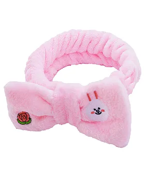 MOMISY Bow Flower Rabbit Headbands Pack Of 1 - Pink