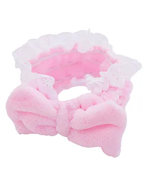 MOMISY Bow Lace Headbands - Pink White