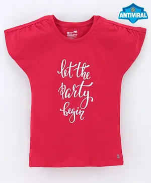 Proteens - Bodycare Half Sleeves T-Shirt Text Print - Red