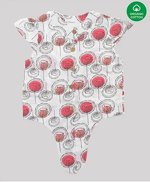 Nino Bambino 100% Organic Cotton Short Sleeves All Over Print Top - White