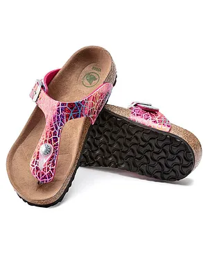 Birkenstock Gizeh Narrow Girls Slide Sandals - Pink