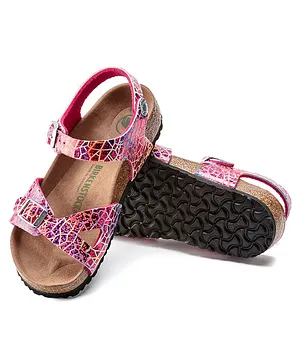 Birkenstock Glitter Fractal Detail Rio Sandals - Pink