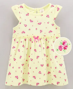 Baby Naturelle & Me Short Sleeves Printed Frock - Yellow