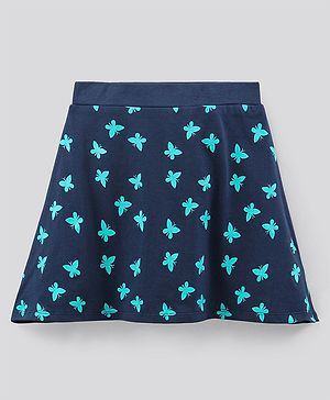 Pine Kids Biowashed Skirt Butterfly Print - Blue