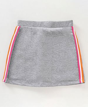 Pine Kids Above Knee Length Skirt with Biowash - Grey