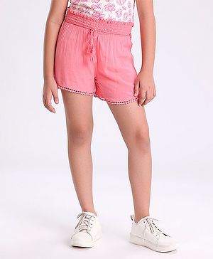 Pine Kids Mid Thigh Softener Wash Shorts - Pink