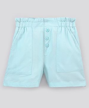 Pine Kids Mid Thigh Softener Wash Shorts - Light Blue